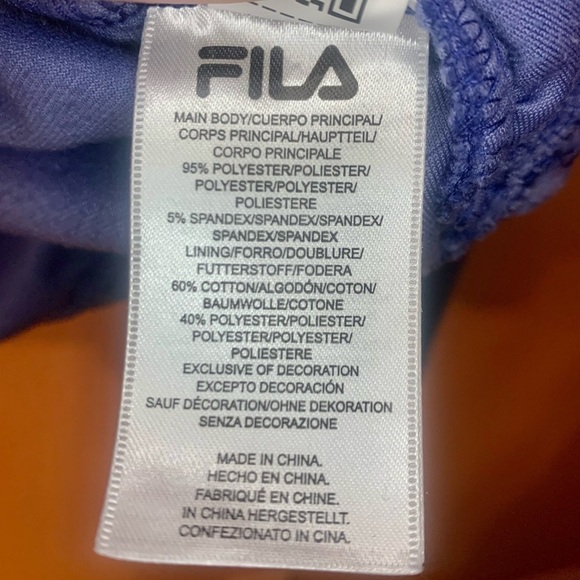 FILA Velour Hoodie Sweatshirt Medium Quarter-Zip Pockets Elastic Waist & Cuffs - Picture 10 of 15